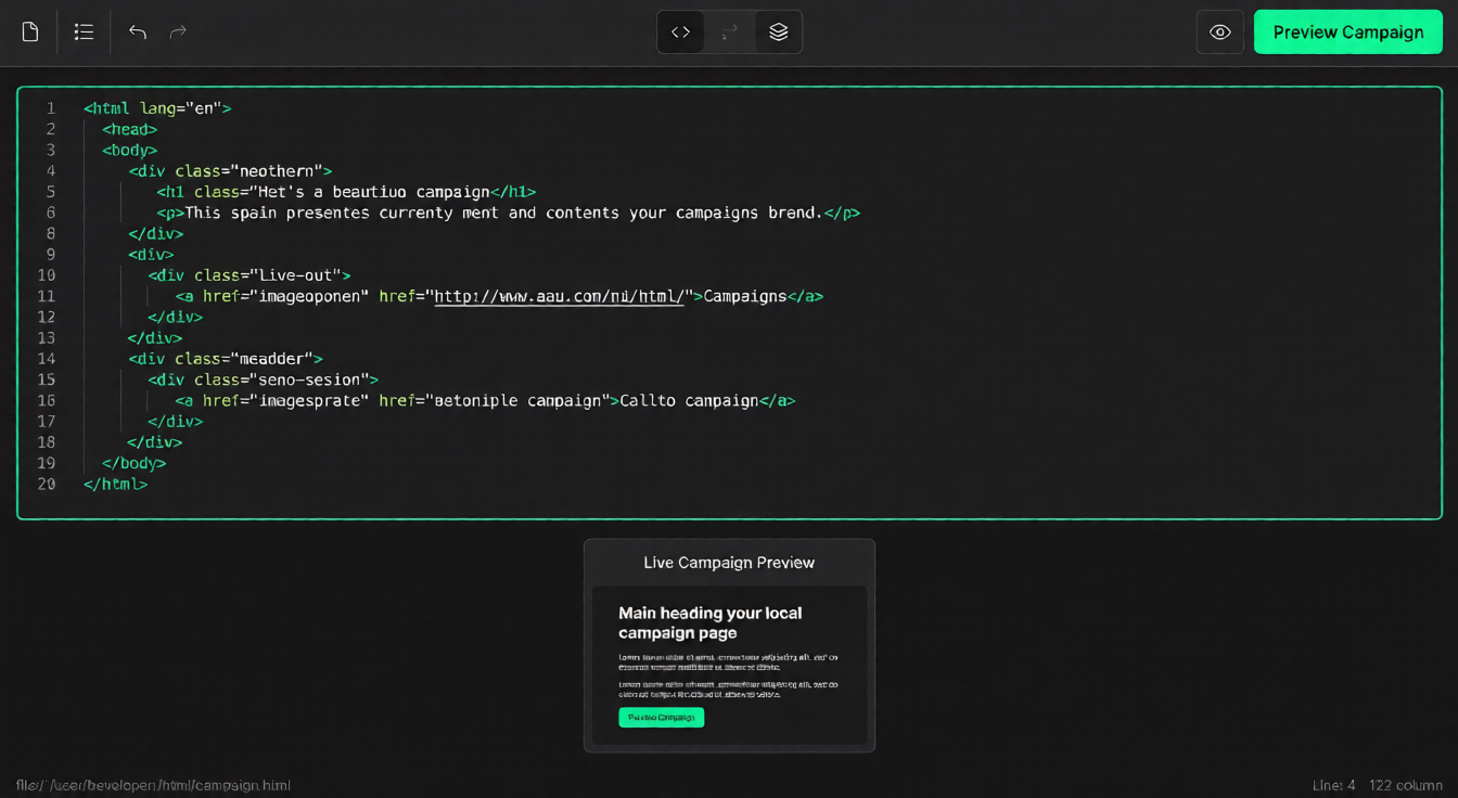 Vibe Canvas HTML Campaign Editor